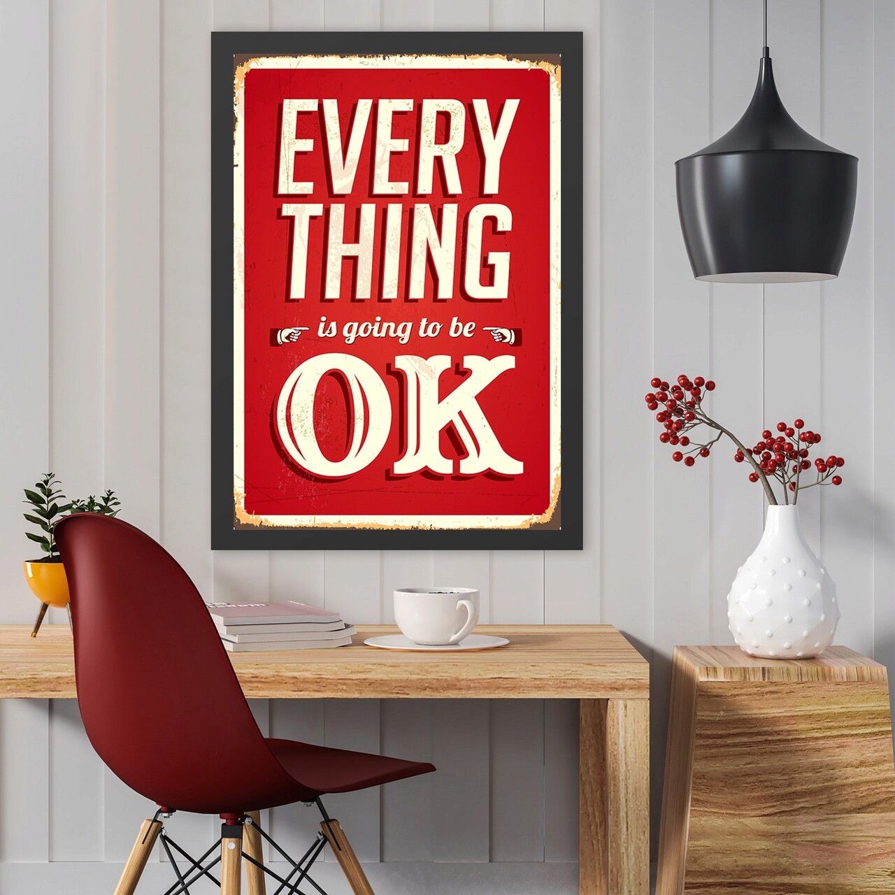 Tablou decorativ, Everything OK 2 (40 x 55), Polistiren, Multicolor - imagine 3